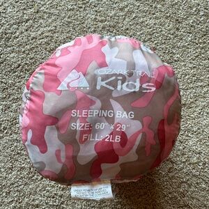 Ozark Trail Kids Pink and Brown Camo Sleeping Bag